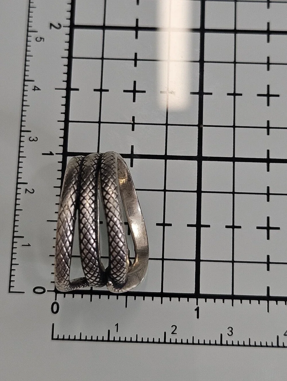 Sterling Silver Snake Reptile 925 Twist Ring Size 8 US